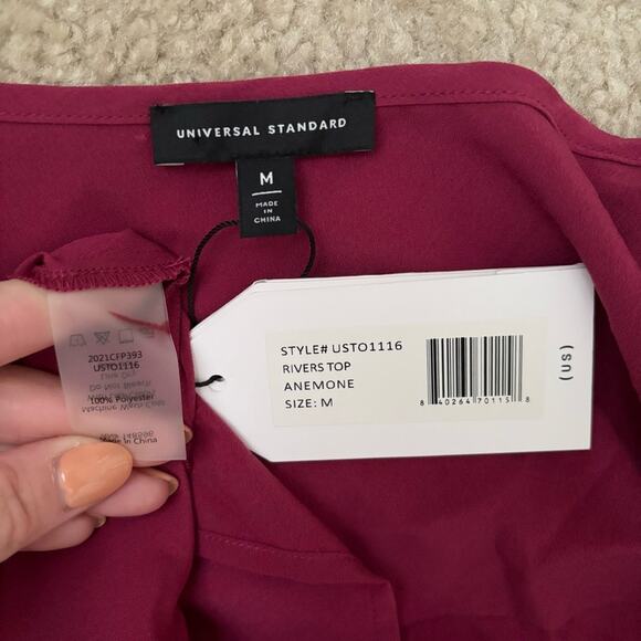 Universal Standard NWT Rivers True Wrap Top V-Neck Long Sleeve Blouse Workwear - Picture 7 of 7